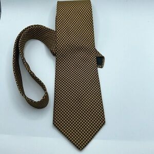 Brooks Brothers 100% Silk Blue & Yellow/Rich Gold Tie